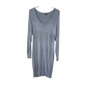 Torrid Gray Knit Sweater Dress Size 4 Long Sleeve Neutral Winter Dress Plus Size